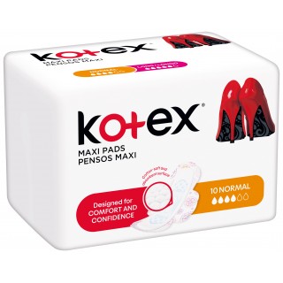 KOTEX MAXI PADS NORMAL (10 counts x 4packs)
